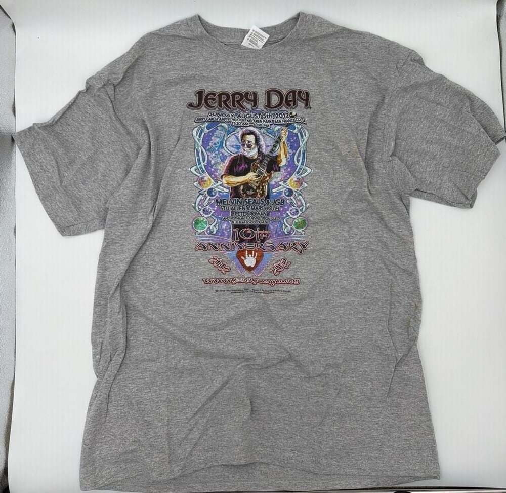 Anvil Jerry Day 2012 10th Anniversary Concert T-Shirt Grey Size XL